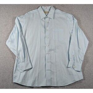 Tommy Bahama Men‎ Shirt 17.5/34 Cotton Long Sleeve Collared Chest Pocket Casual